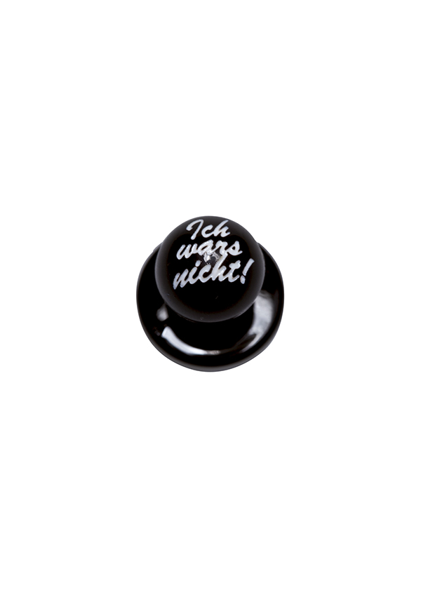 Karlowsky Kugelknöpfe Ich wars nicht!, 12 Stück / Pack in Schwarz – Modellansicht