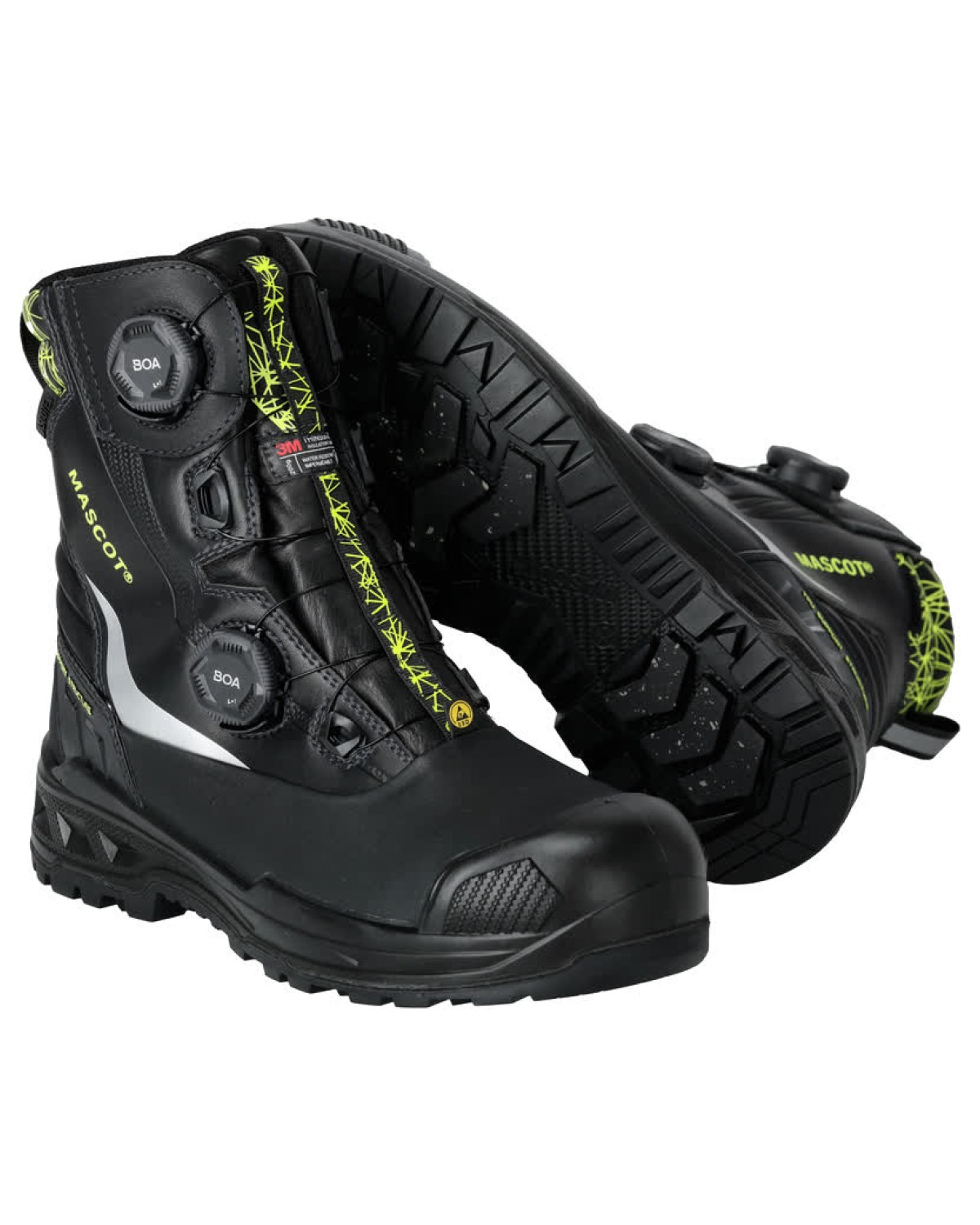 MASCOT Industry Sicherheitsstiefel in Schwarz – Vorderansicht