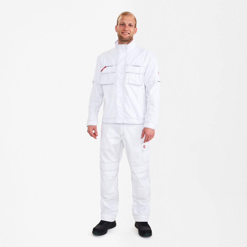 ENGEL Combat 1760-630 Arbeitsjacke in Weiss – Modellansicht