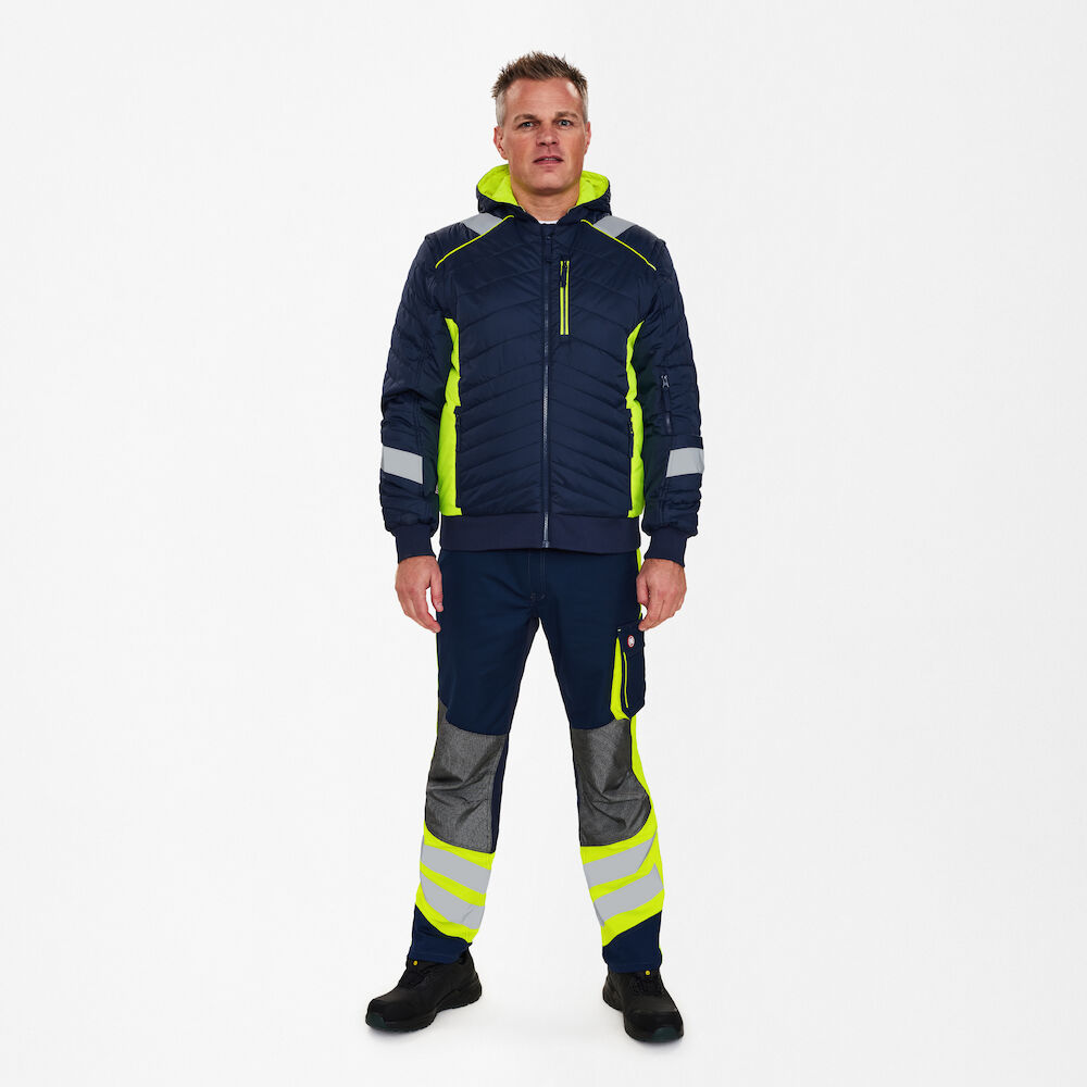 ENGEL Cargo 1870-224 Steppjacke in Blue Ink/Gelb – Modellansicht