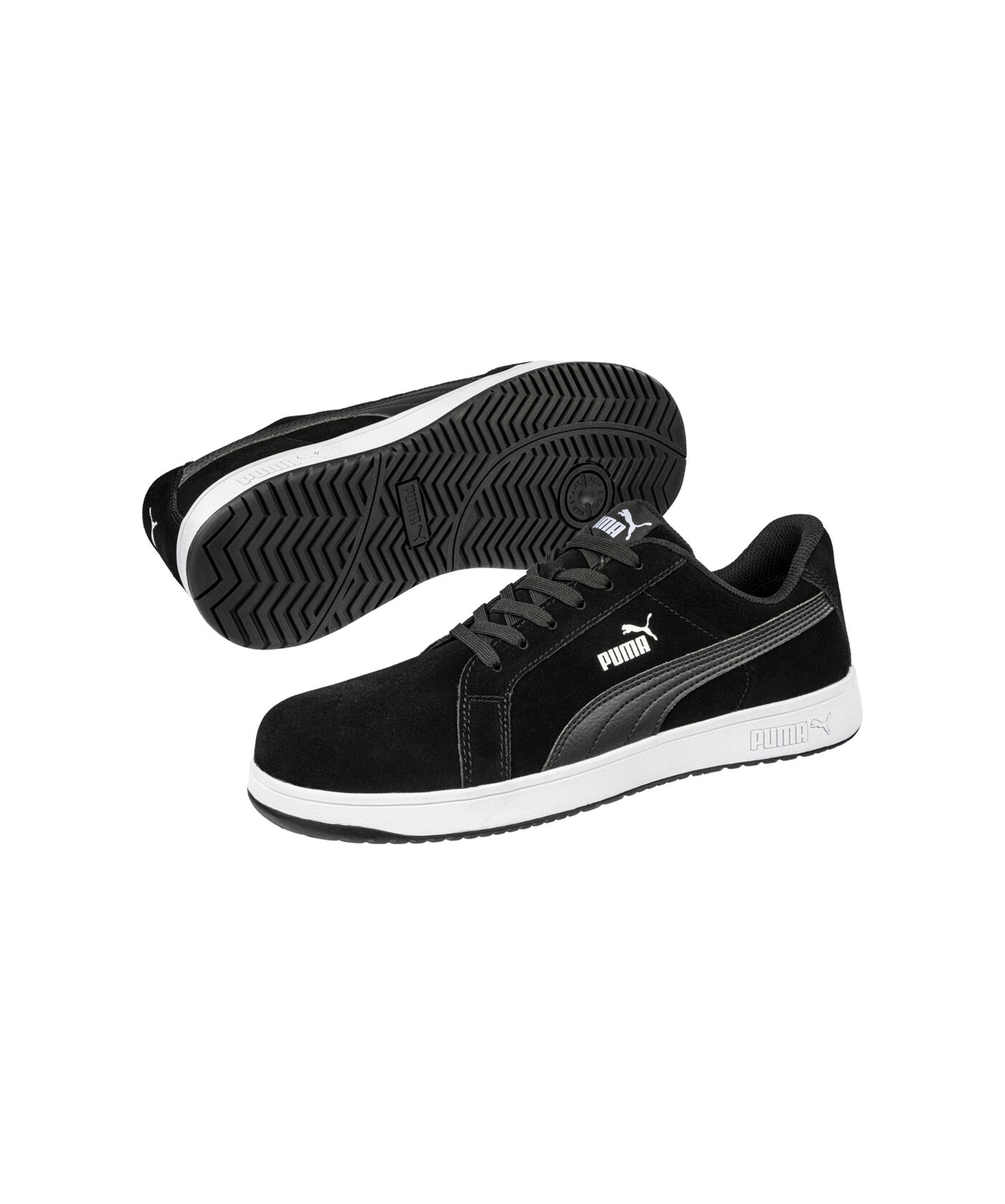 PUMA SAFETY Iconic Low S1PL in Schwarz – Vorderansicht