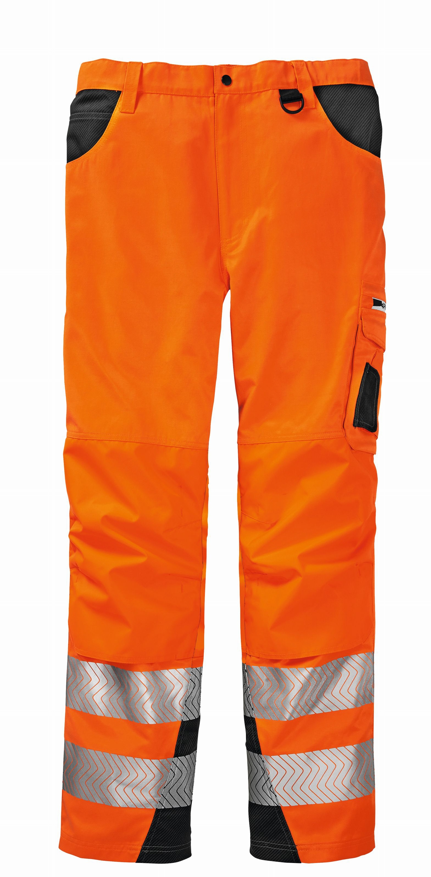 4PROTECT® Warnschutz-Bundhose TENNESSEE in Leuchtorange/Grau – Vorderansicht