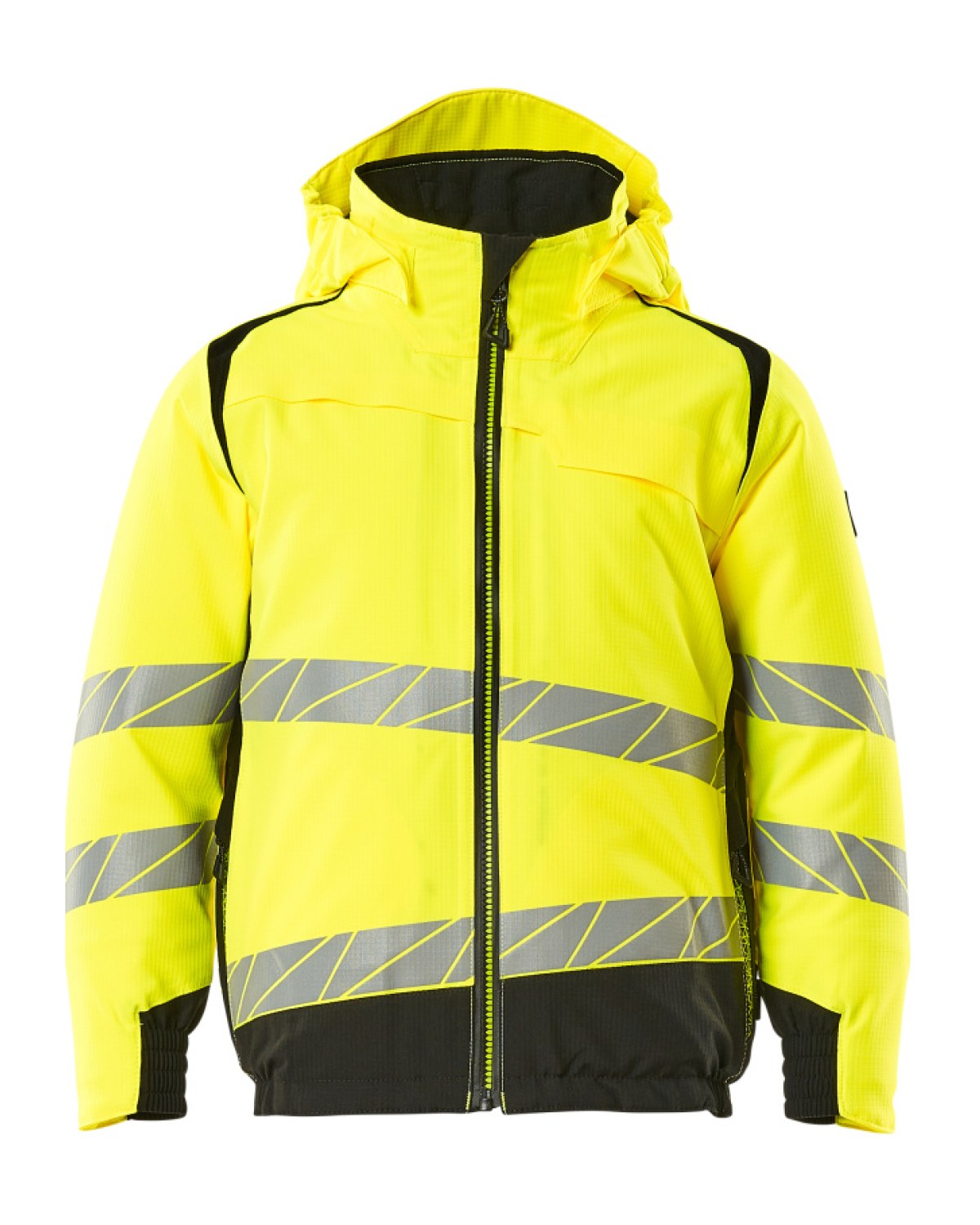 MASCOT Accelerate Safe Winterjacke für Kinder in Hi-Vis Gelb/Schwarz – Vorderansicht