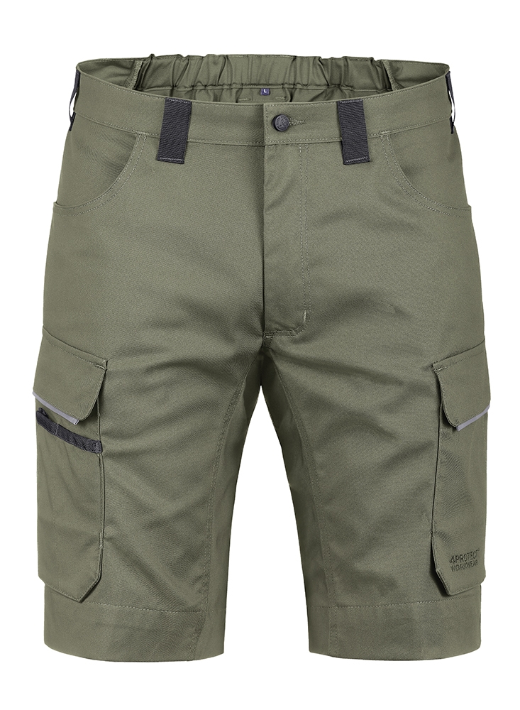 4PROTECT® Workwear Shorts in Olive – Vorderansicht