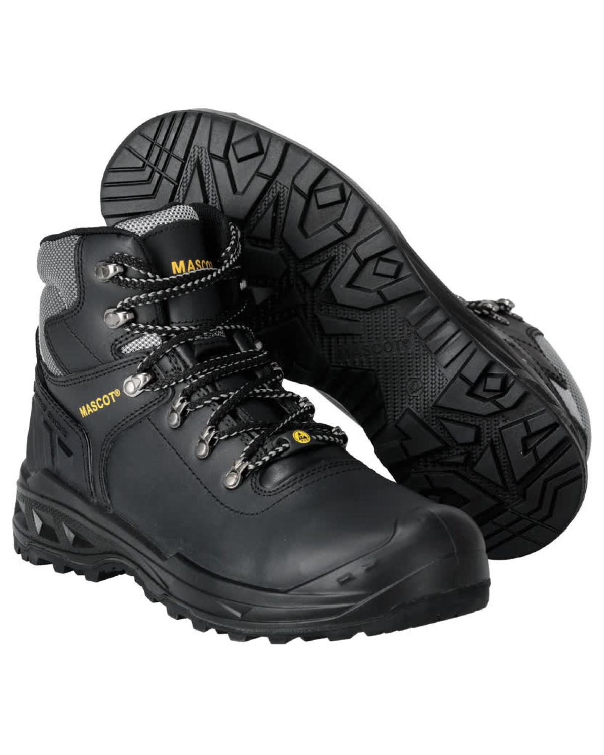 MASCOT Elbrus Sicherheitsstiefel in Schwarz/Gelb – Vorderansicht