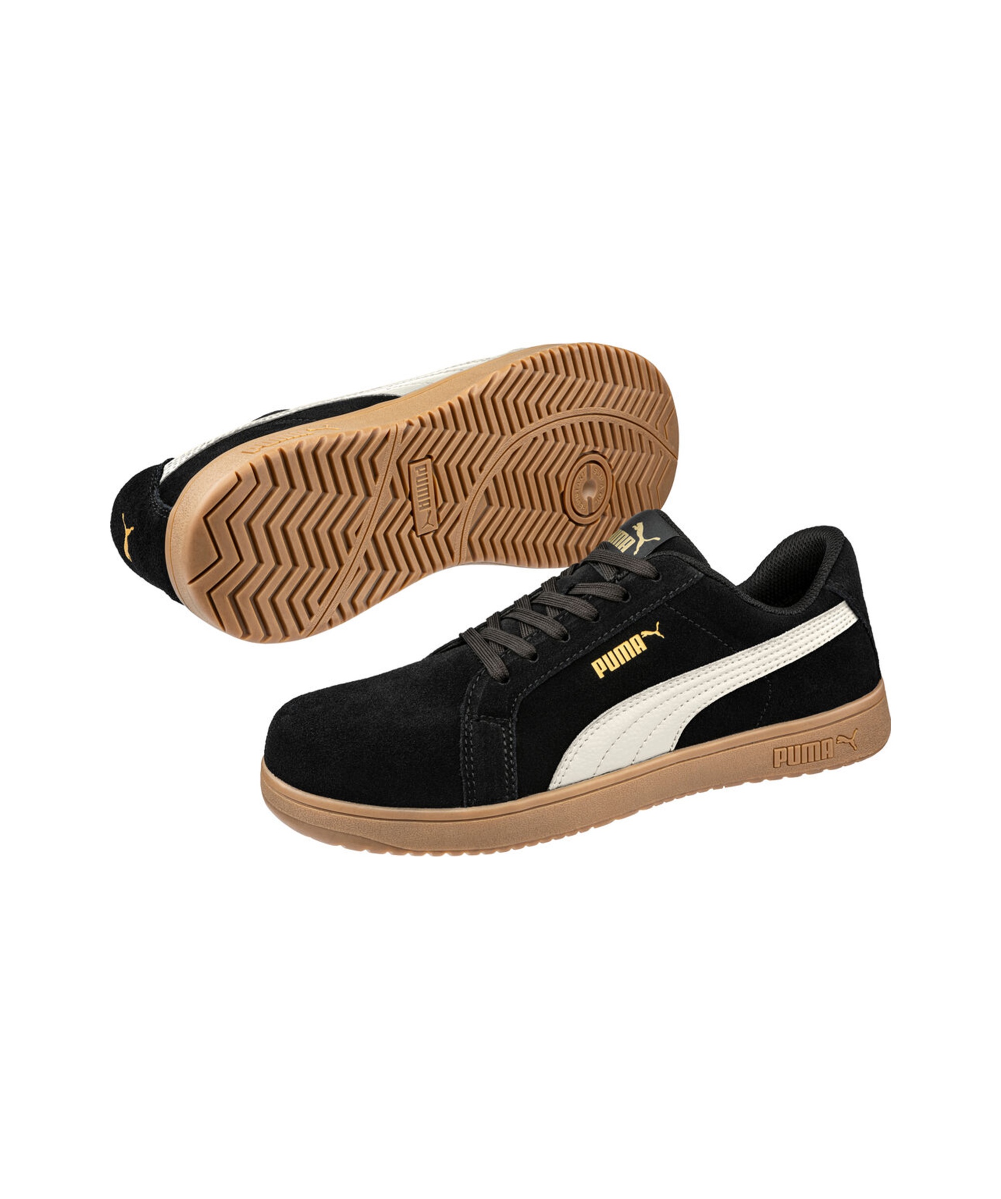 PUMA SAFETY Iconic Gum Low S1PL in Schwarz – Vorderansicht