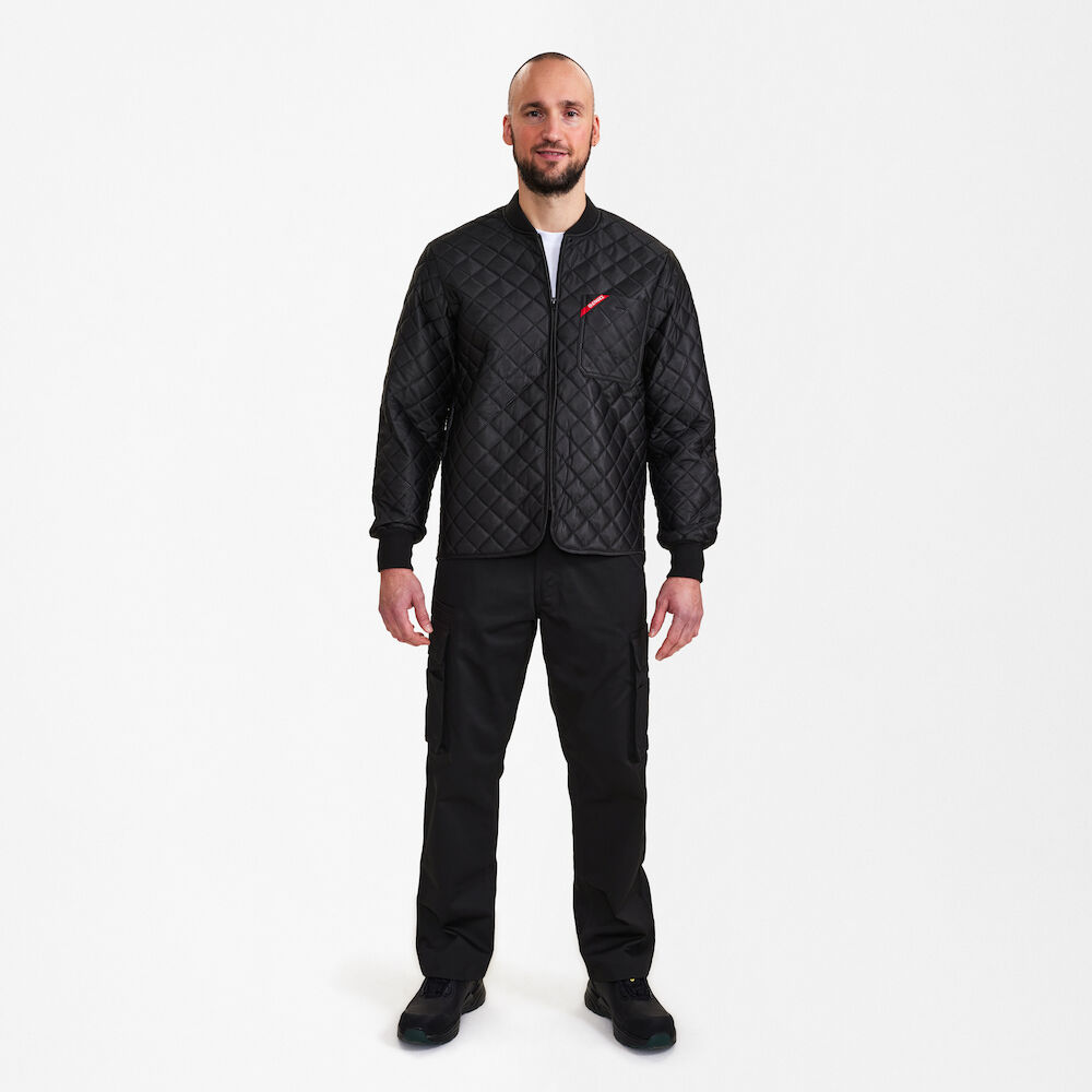 ENGEL Extend 611-300 Thermosteppjacke in Schwarz – Modellansicht