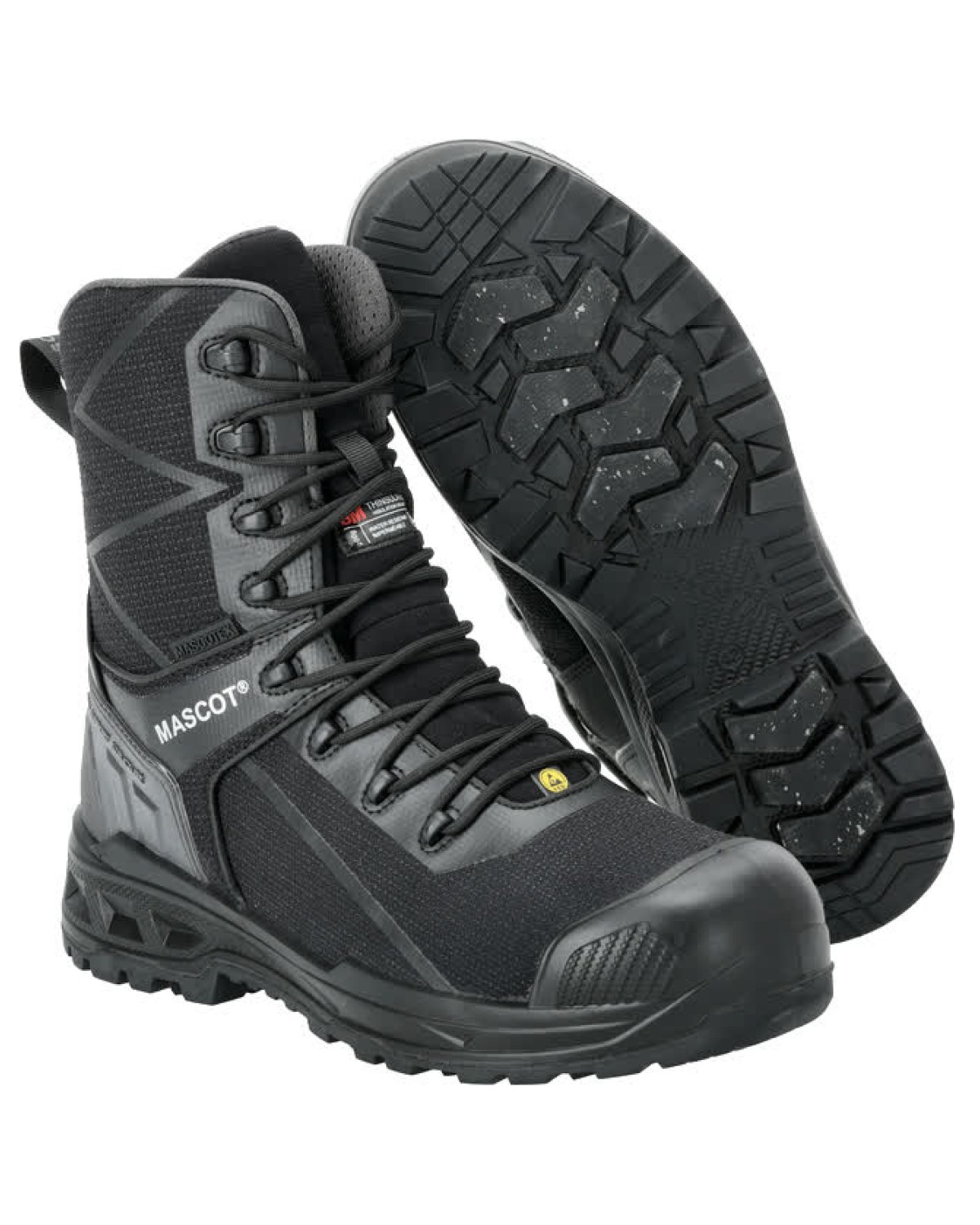 MASCOT Industry Sicherheitsstiefel in Schwarz – Vorderansicht