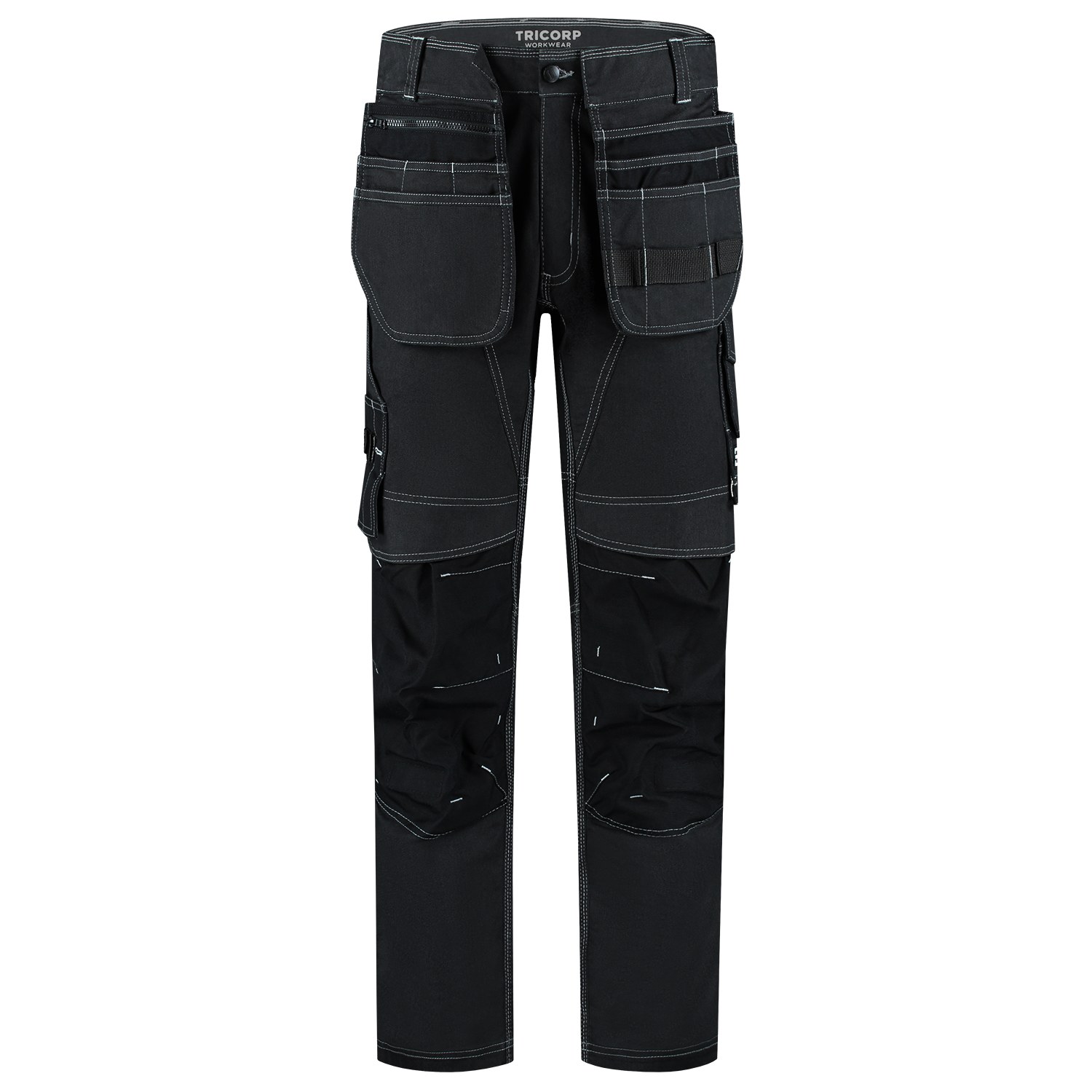 TRICORP Denim Arbeitshose Funktionelle Stretch Redefined Holstertaschen in Black – Vorderansicht