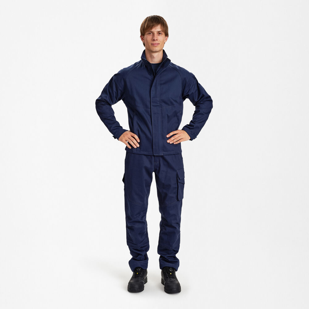 ENGEL WelCot 1130-570 Arbeitsjacke in Blue Ink – Modellansicht