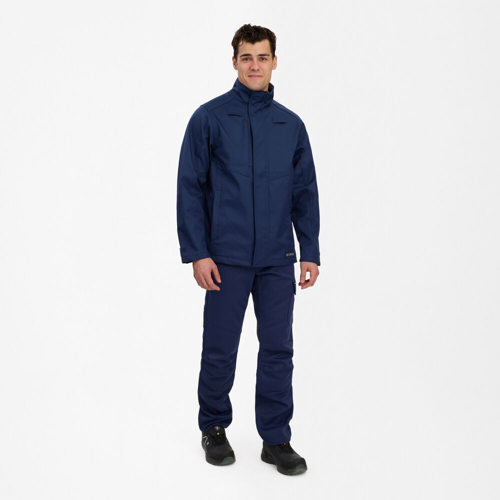 ENGEL Safety+ 1323-185 Softshelljacke in Blue Ink – Modellansicht