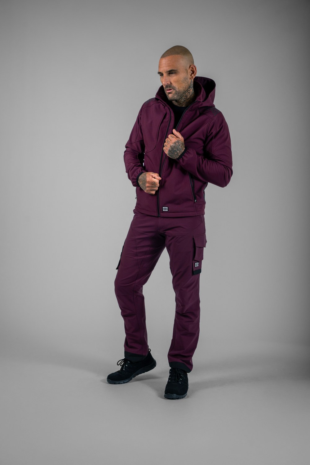 TRICORP Softshelljacke Kapuze Exzellent Redefined in Bordeaux – Modellansicht