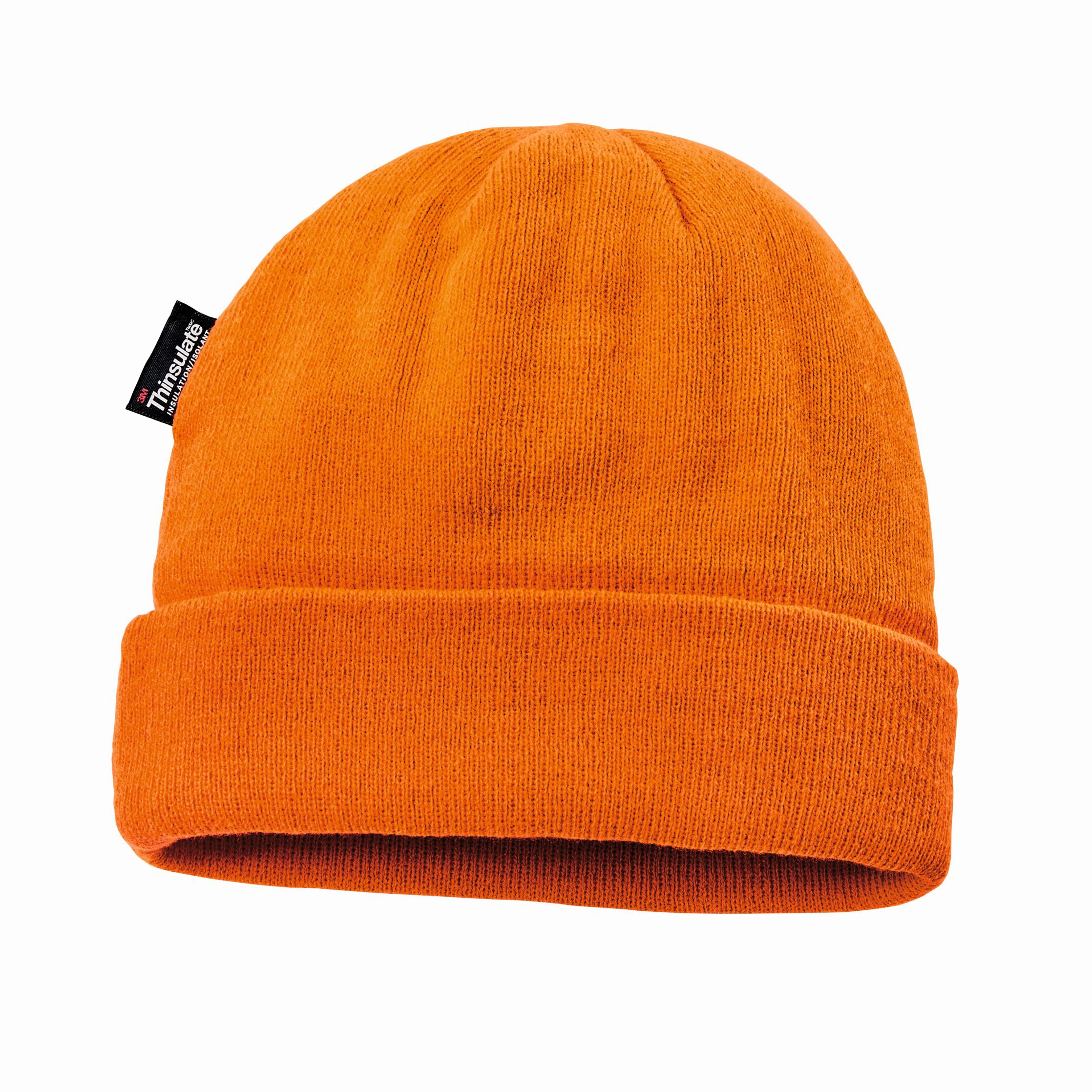 4PROTECT® Warnschutz Strickmütze in Leuchtorange – Vorderansicht