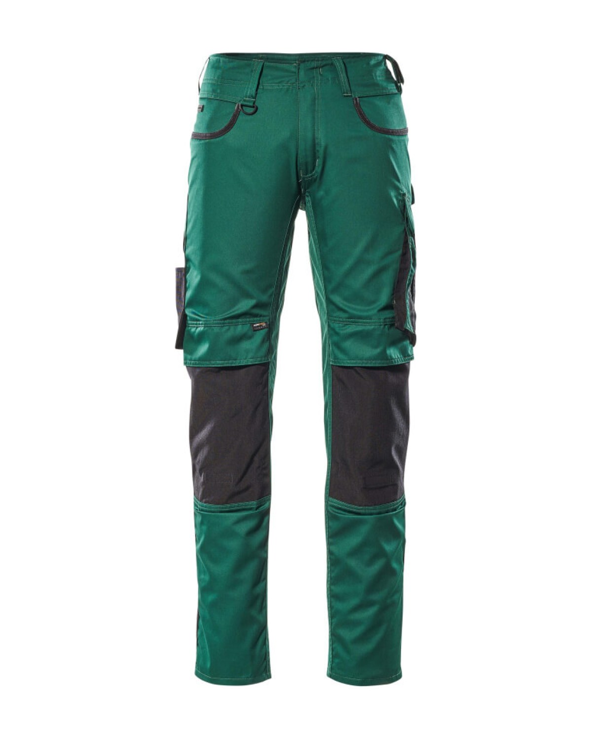 MASCOT Lemberg Hose mit Knietaschen in Grün/Schwarz – Vorderansicht