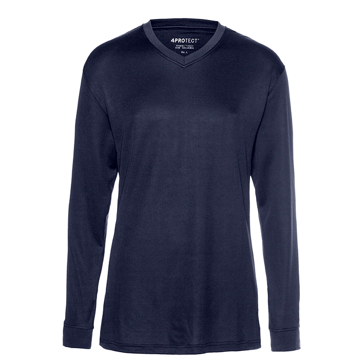 4PROTECT® UV-Schutz-Langarm-Shirt AUSTIN in Navy – Vorderansicht