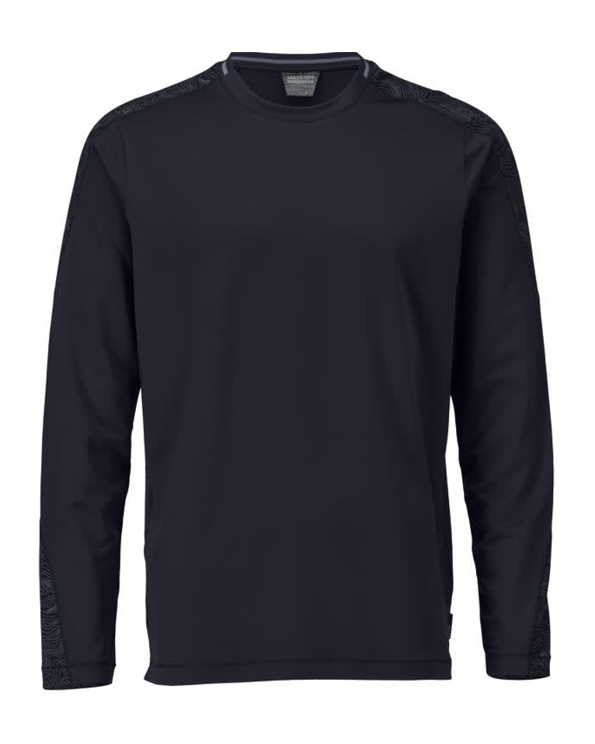 MASCOT Customized Langarmshirt in Schwarzblau – Vorderansicht