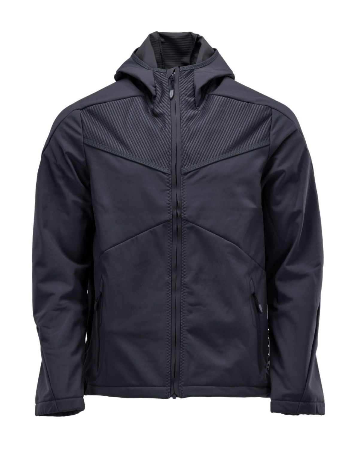MASCOT Customized Softshelljacke mit Kapuze in Schwarzblau – Vorderansicht