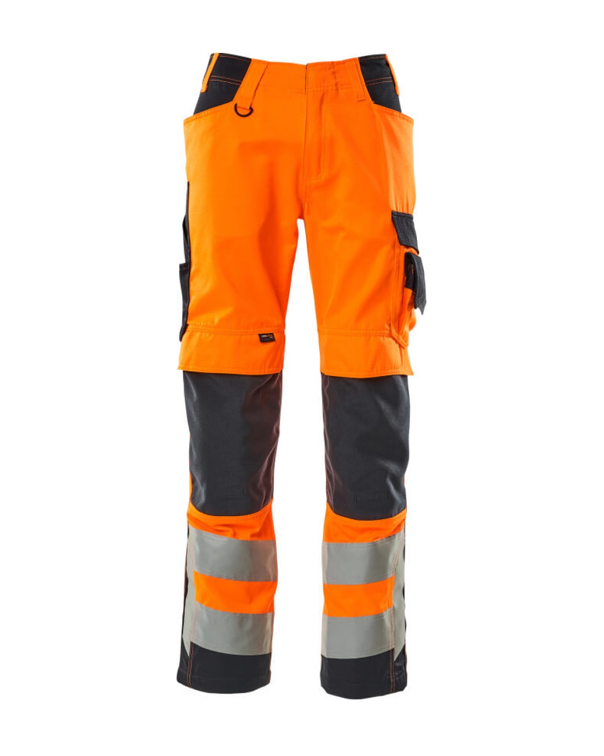 MASCOT Safe Supreme Hose mit Knietaschen in Hi-Vis Orange/Schwarzblau – Vorderansicht