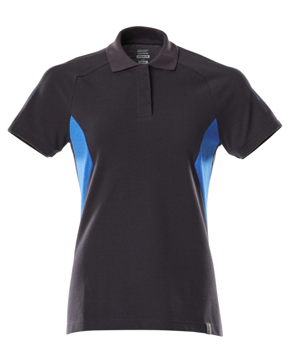 MASCOT Accelerate Polo-Shirt (Damen) in Schwarzblau/Azurblau – Vorderansicht