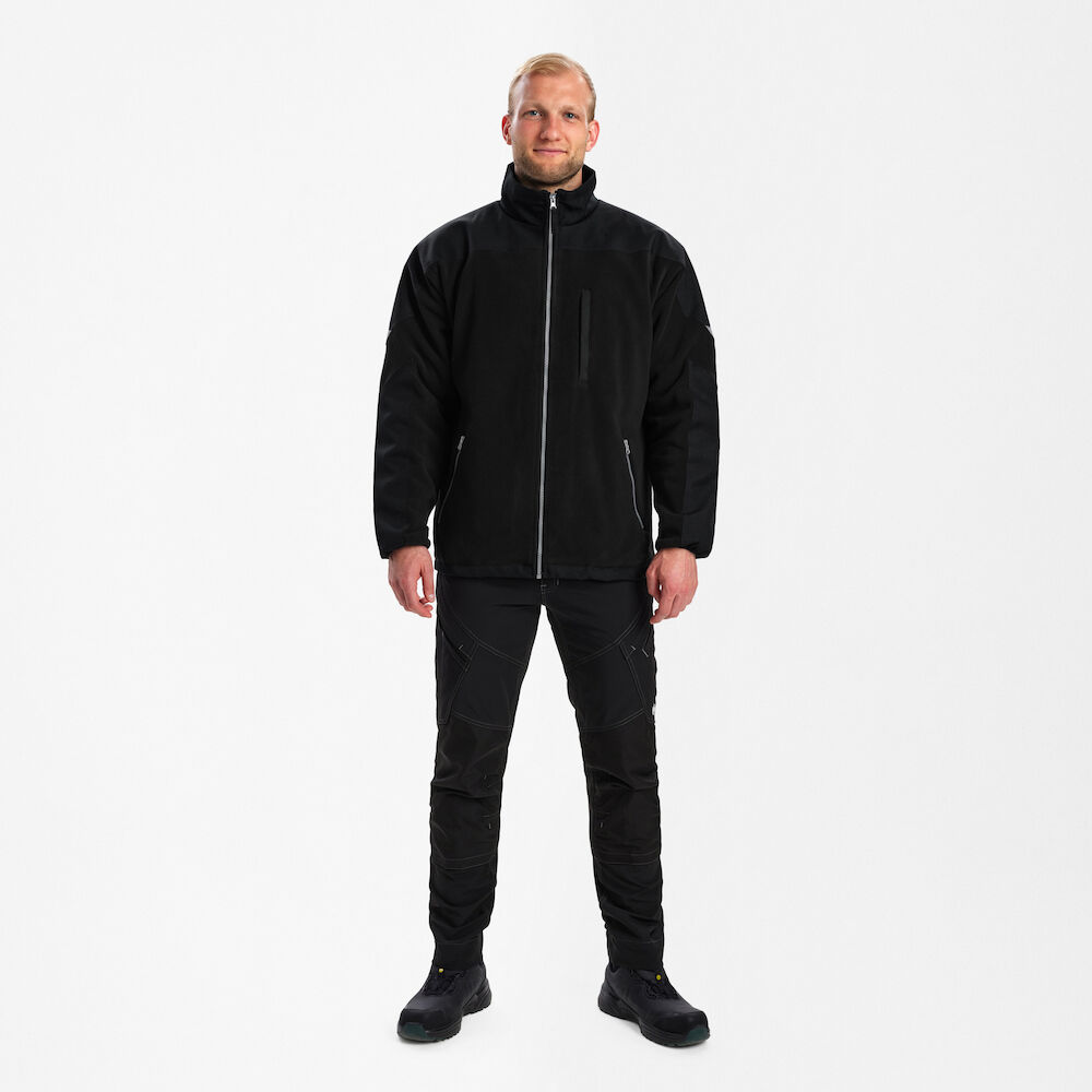 ENGEL Extend 1190-925 Fleecejacke in Schwarz – Modellansicht
