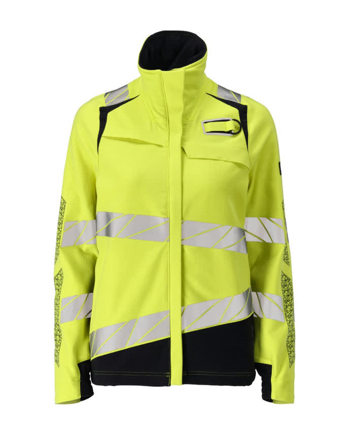 MASCOT Accelerate Multisafe Jacke (Damen) in Hi-Vis Gelb/Schwarzblau – Vorderansicht