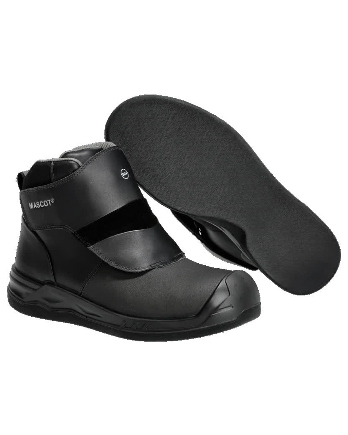 MASCOT Industry Sicherheitsstiefel S1PS, Asphalt in Schwarz – Vorderansicht