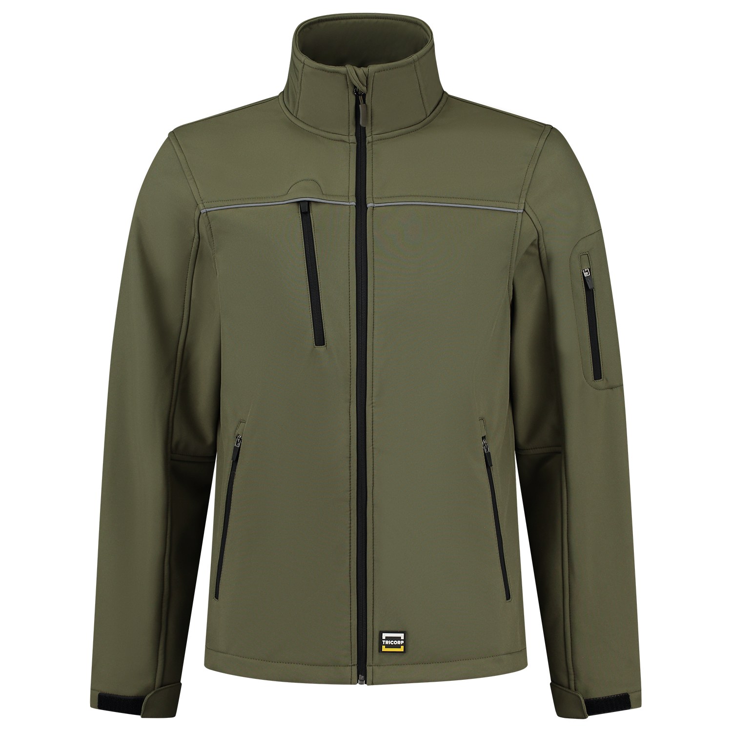 TRICORP Softshelljacke Exzellent in Army – Vorderansicht