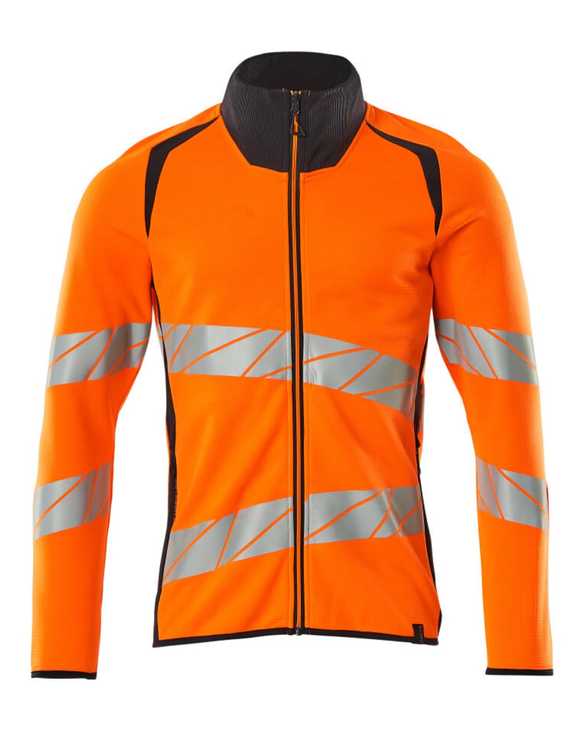 MASCOT Accelerate Safe Sweatshirt mit Reißverschluss in Hi-Vis Orange/Schwarzblau – Vorderansicht