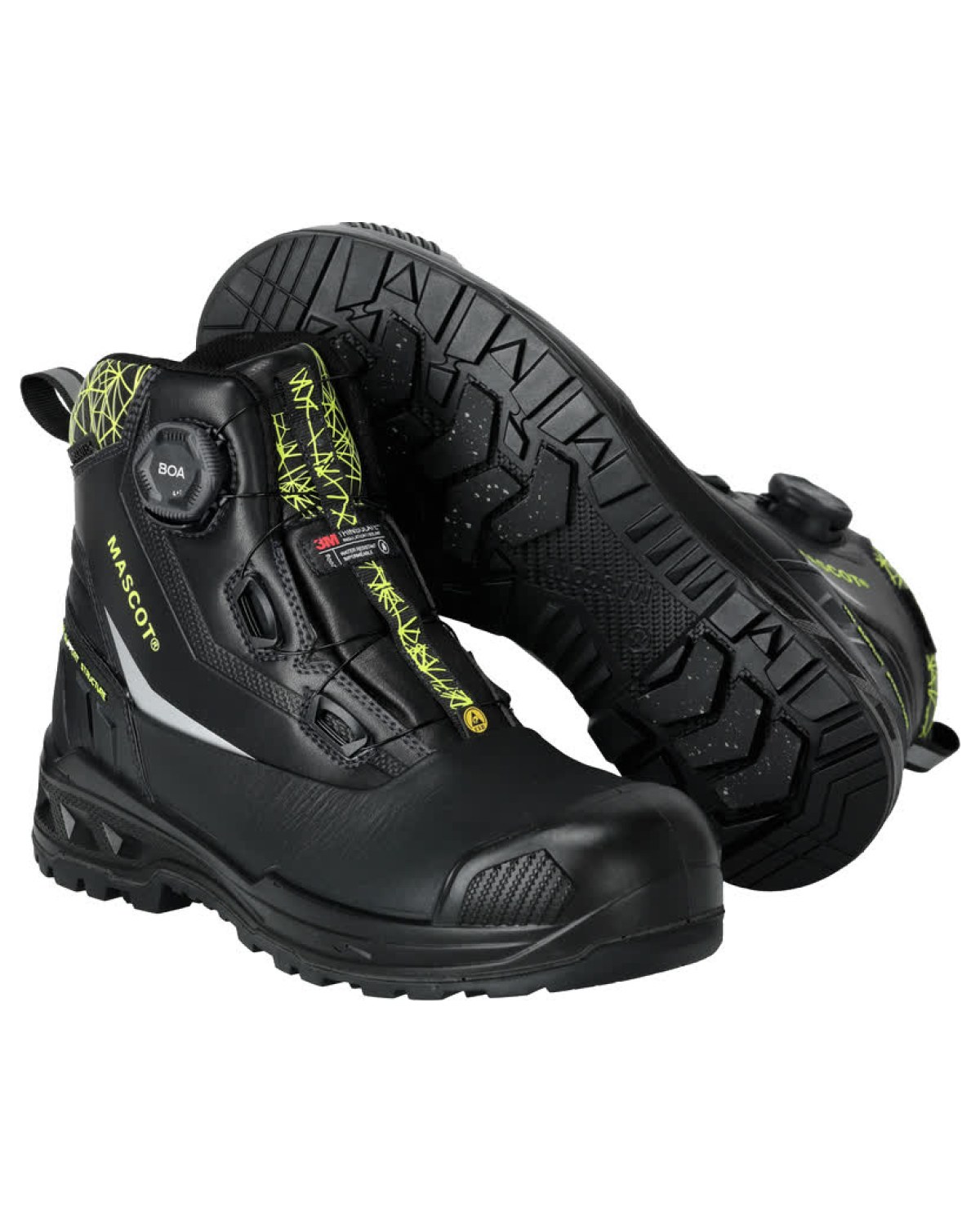 MASCOT Industry Sicherheitsstiefel in Schwarz – Vorderansicht