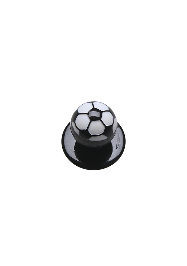 Karlowsky Kugelknöpfe Fußball, 12 Stück / Pack in Schwarz – Modellansicht