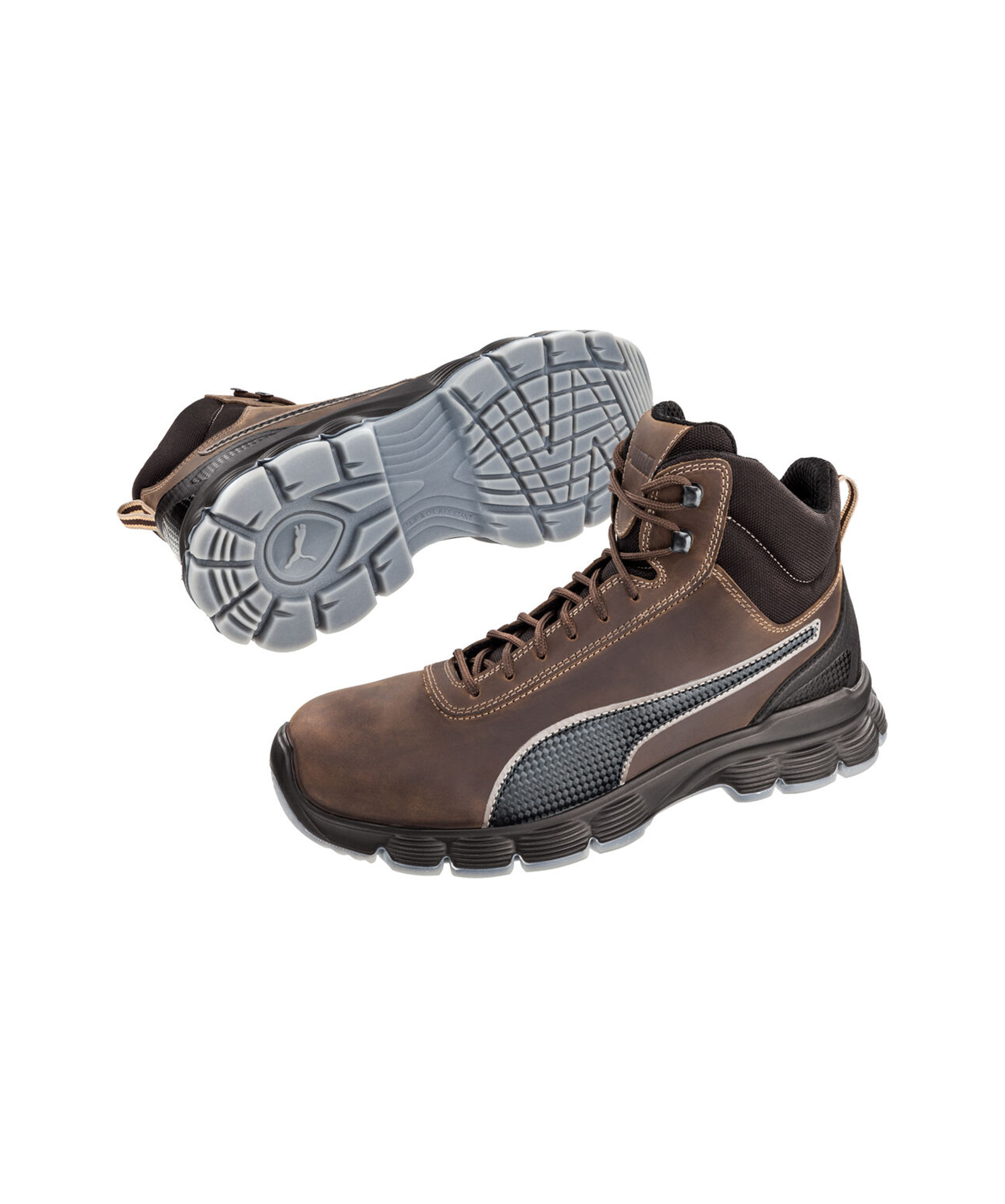 PUMA SAFETY Condor Mid S3L in Braun – Vorderansicht