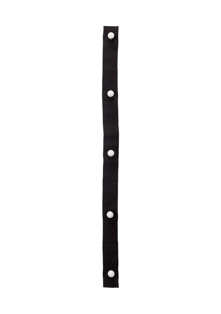 Karlowsky Knopfleiste 5-Loch, 12 cm Abstand, 2 Stück / Pack in Schwarz – Modellansicht