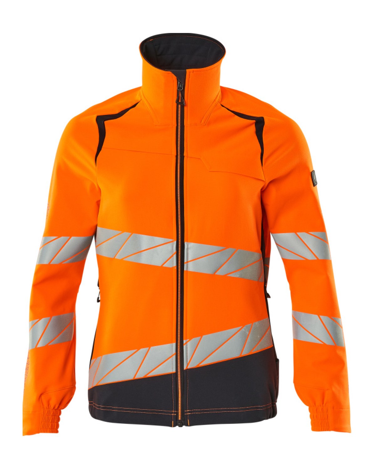 MASCOT Accelerate Safe Jacke (Damen) in Hi-Vis Orange/Schwarzblau – Vorderansicht