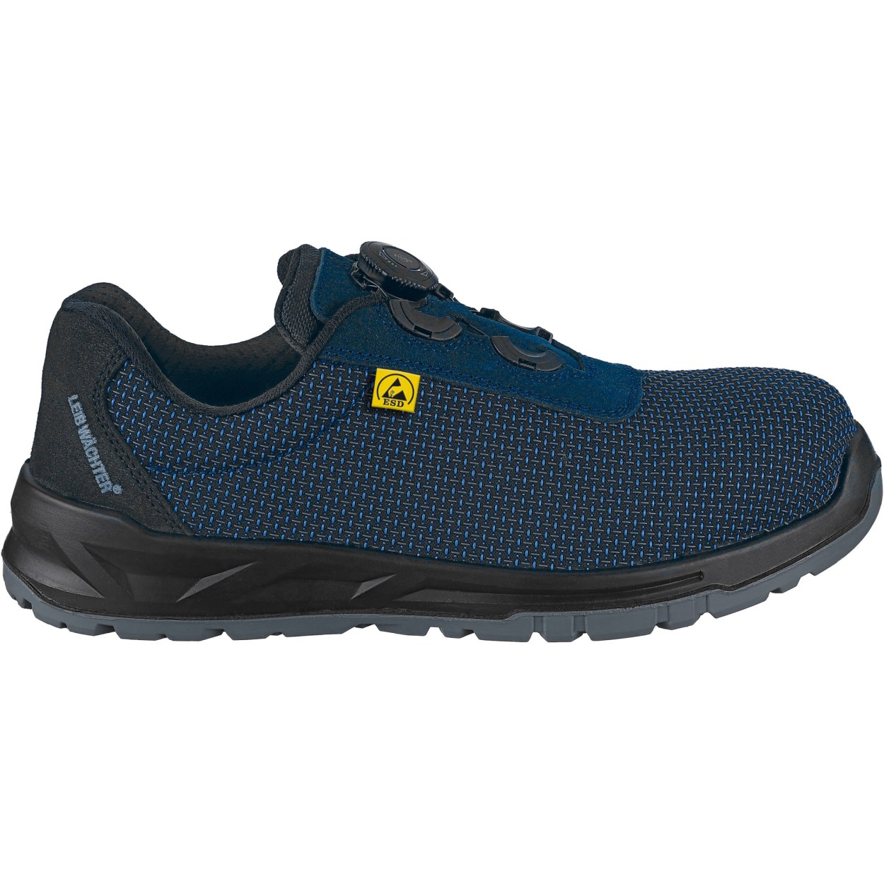 Leibwächter Halbschuh S3S L3412 Sofia in Schwarz/Blau – Vorderansicht