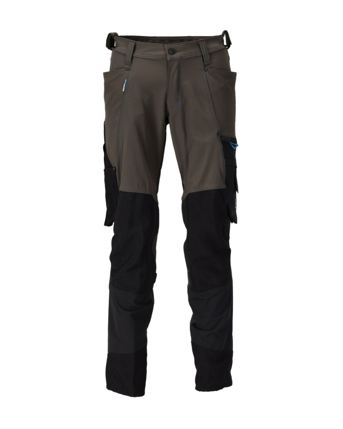 MASCOT Advanced Hose mit Knietaschen in Dunkelanthrazit/Schwarz – Vorderansicht