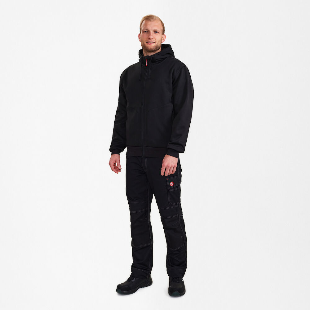 ENGEL Extend 8023-233 Kapuzen-Jacke in Schwarz – Modellansicht