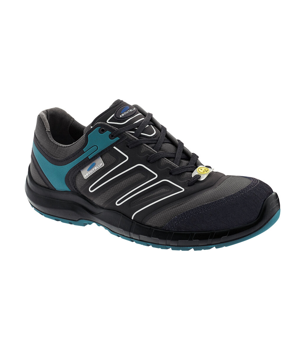 ABOUTBLU Indianapolis Low S3 in Grau/Blau – Vorderansicht