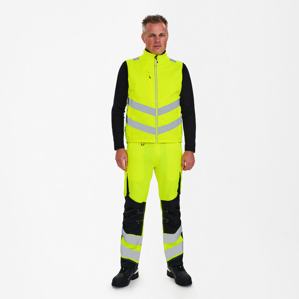 ENGEL Safety 5156-237 Softshellweste in Gelb – Modellansicht