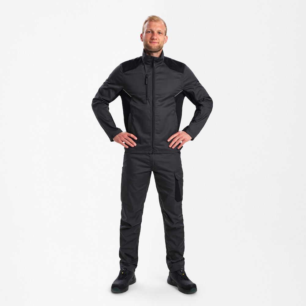 ENGEL Venture 1520-154 Arbeitsjacke in Anthrazitgrau/Schwarz – Modellansicht