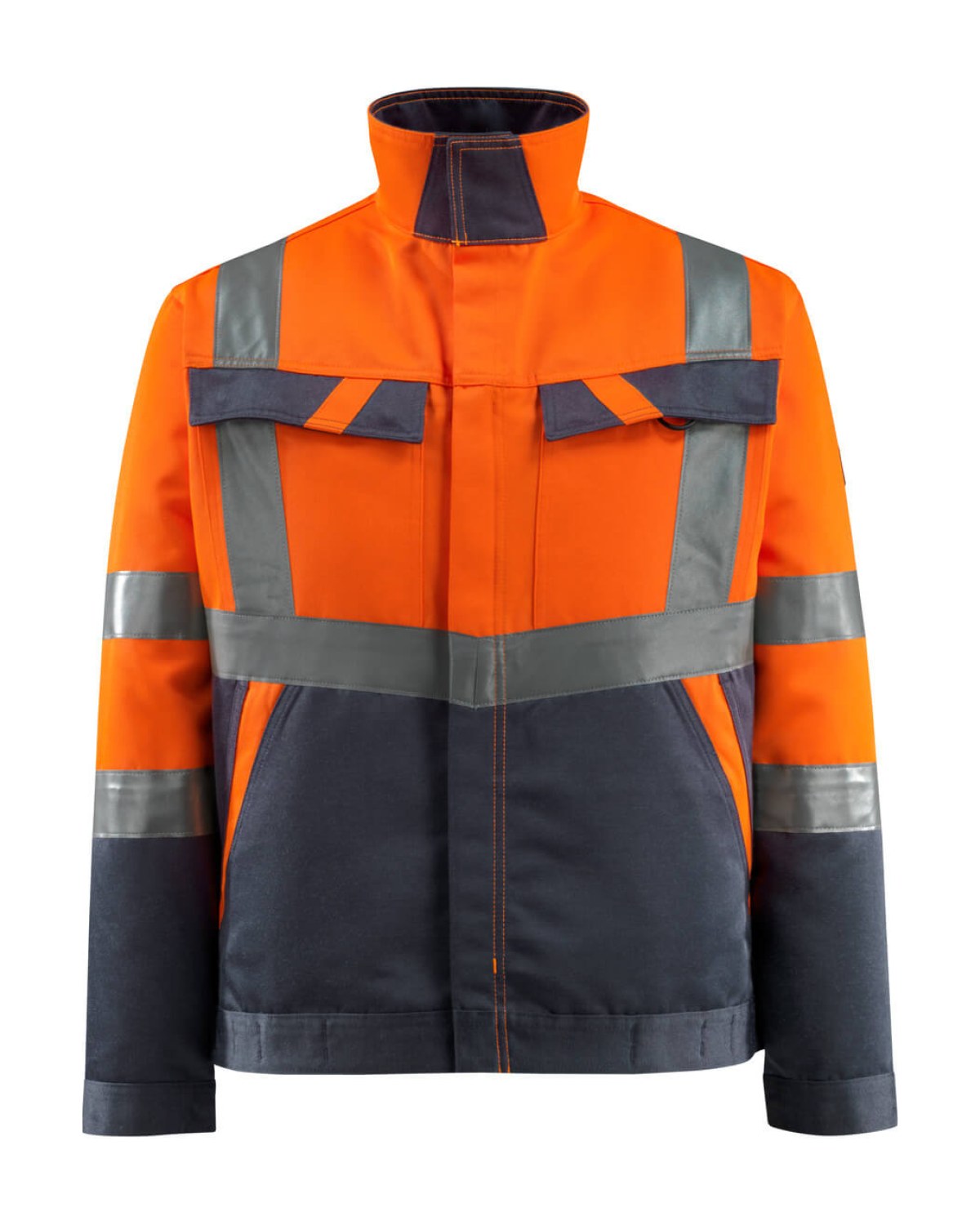 MASCOT Forster Jacke in Hi-Vis Orange/Schwarzblau – Vorderansicht