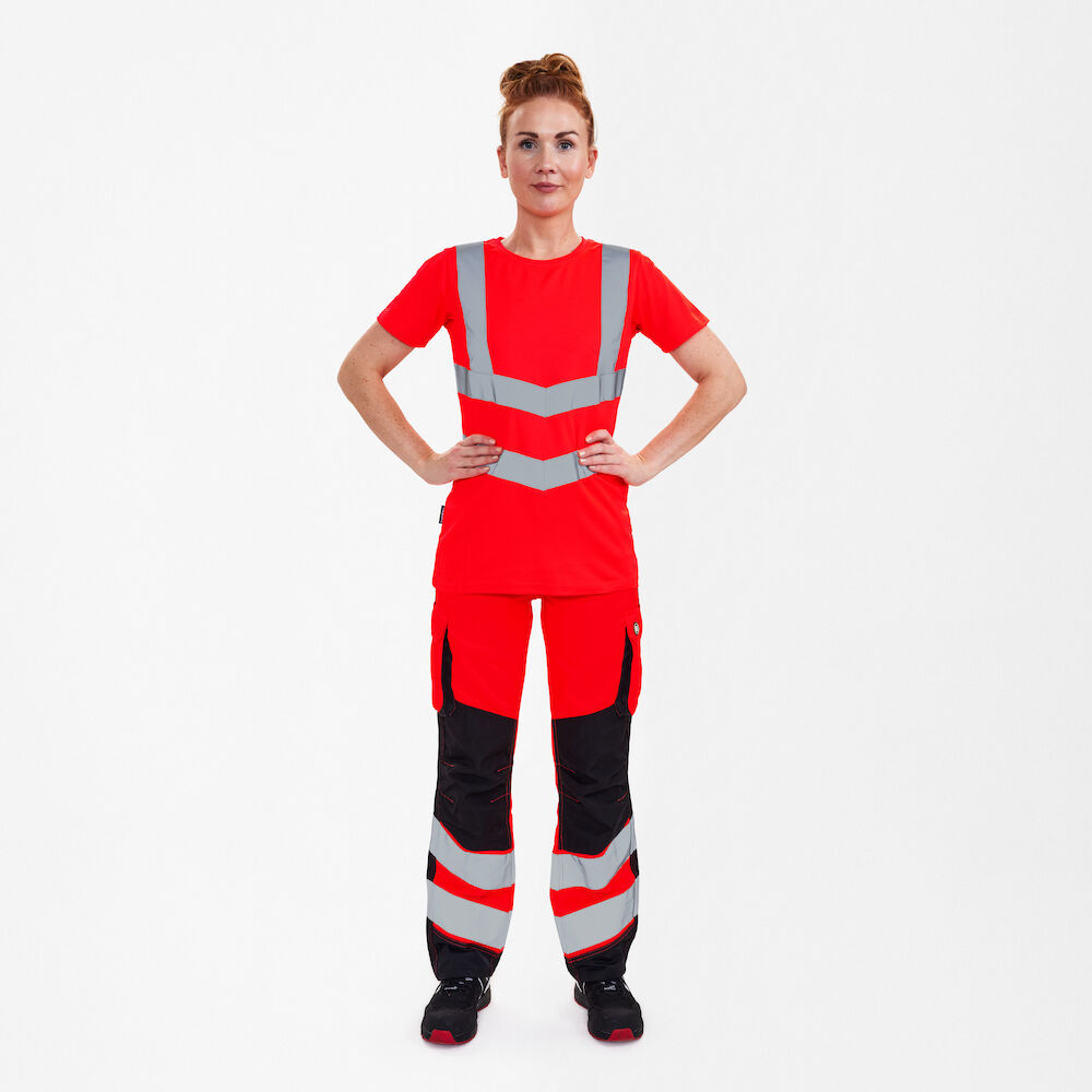 ENGEL Safety 9542-182 Damen T-Shirt in Rot – Modellansicht