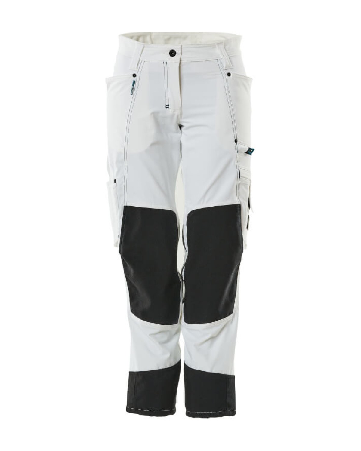 MASCOT Advanced Hose mit Knietaschen (Damen) in Weiß – Vorderansicht