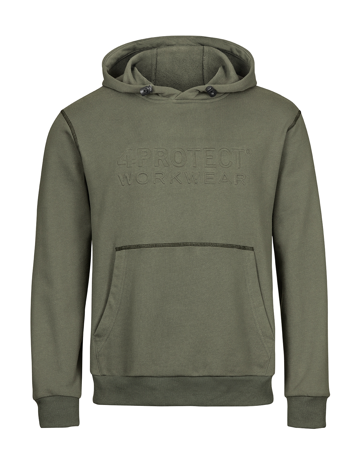 4PROTECT® Brand-Hoodie in Olive – Vorderansicht