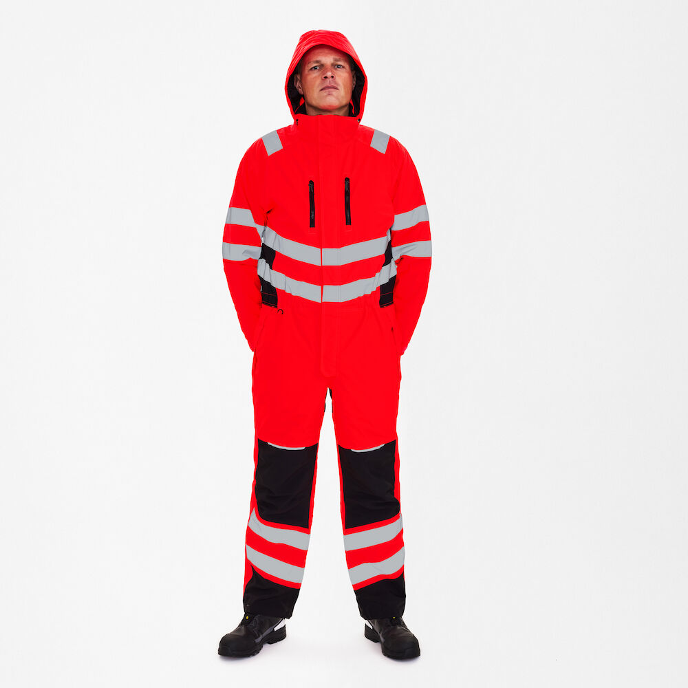 ENGEL Safety 4946-930 Winteroverall in Rot/Schwarz – Modellansicht