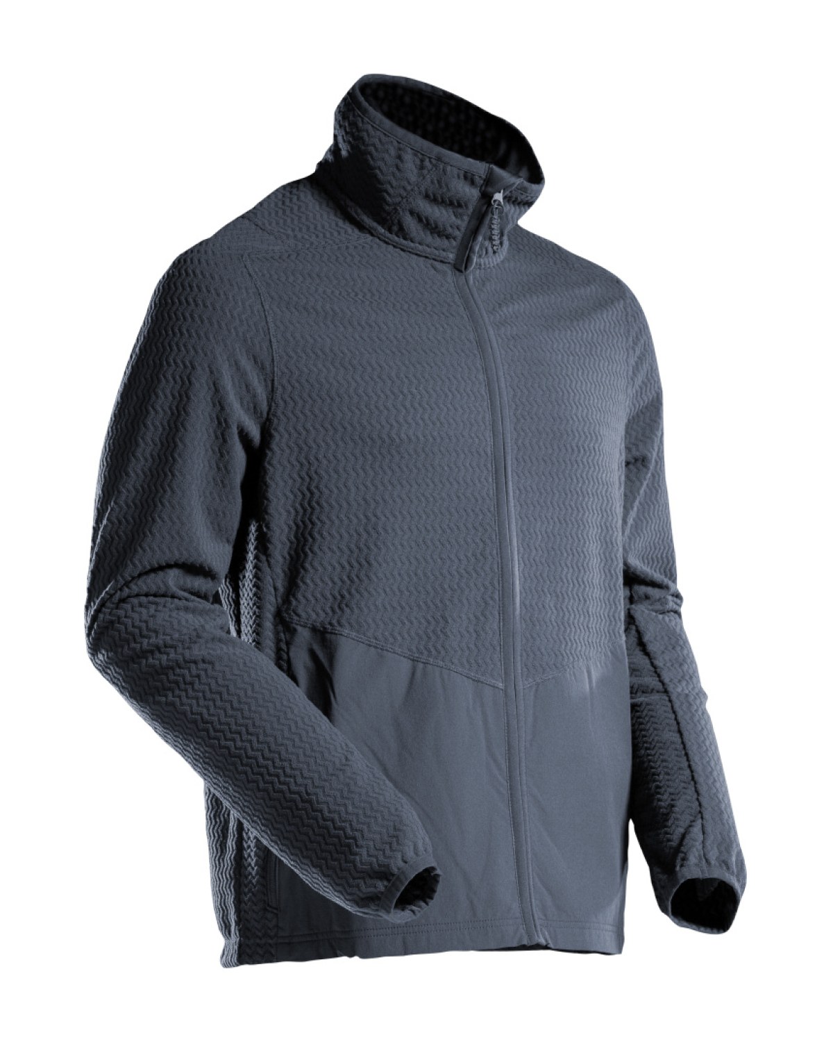 MASCOT Customized Microfleece Pullover mit Reißverschluss in Schwarzblau – Vorderansicht