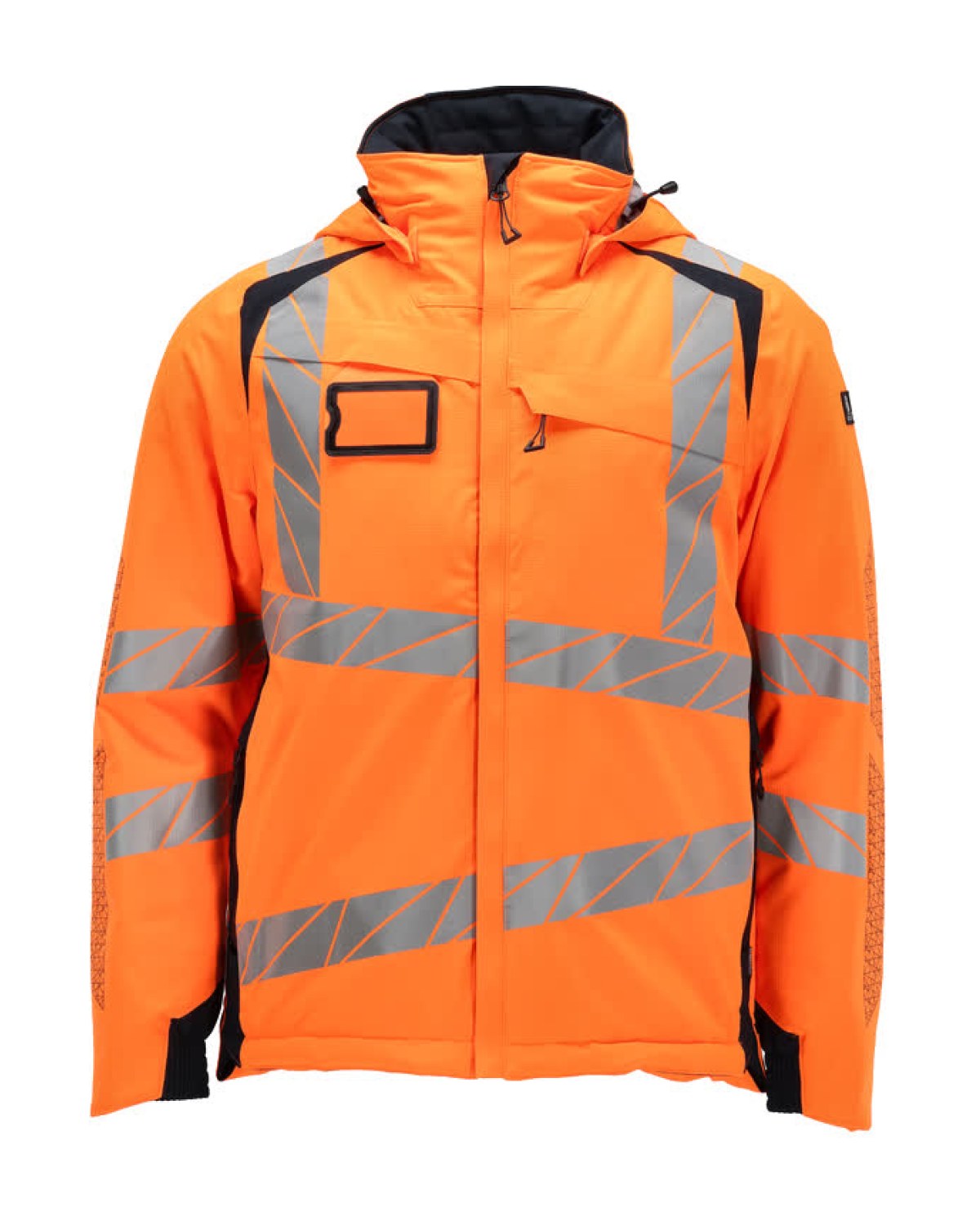 MASCOT Accelerate Safe Winterjacke in Hi-Vis Orange/Schwarzblau – Vorderansicht