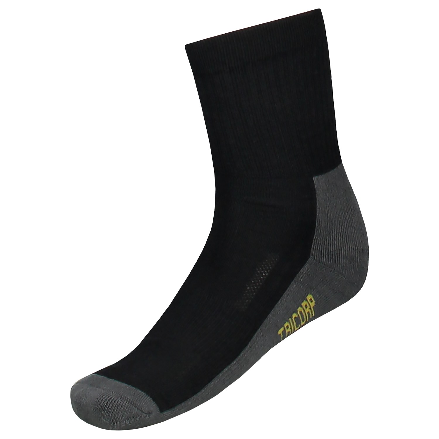 TRICORP Arbeitssocken 55 Gramm 2er-Pack in Black-Darkgrey – Vorderansicht