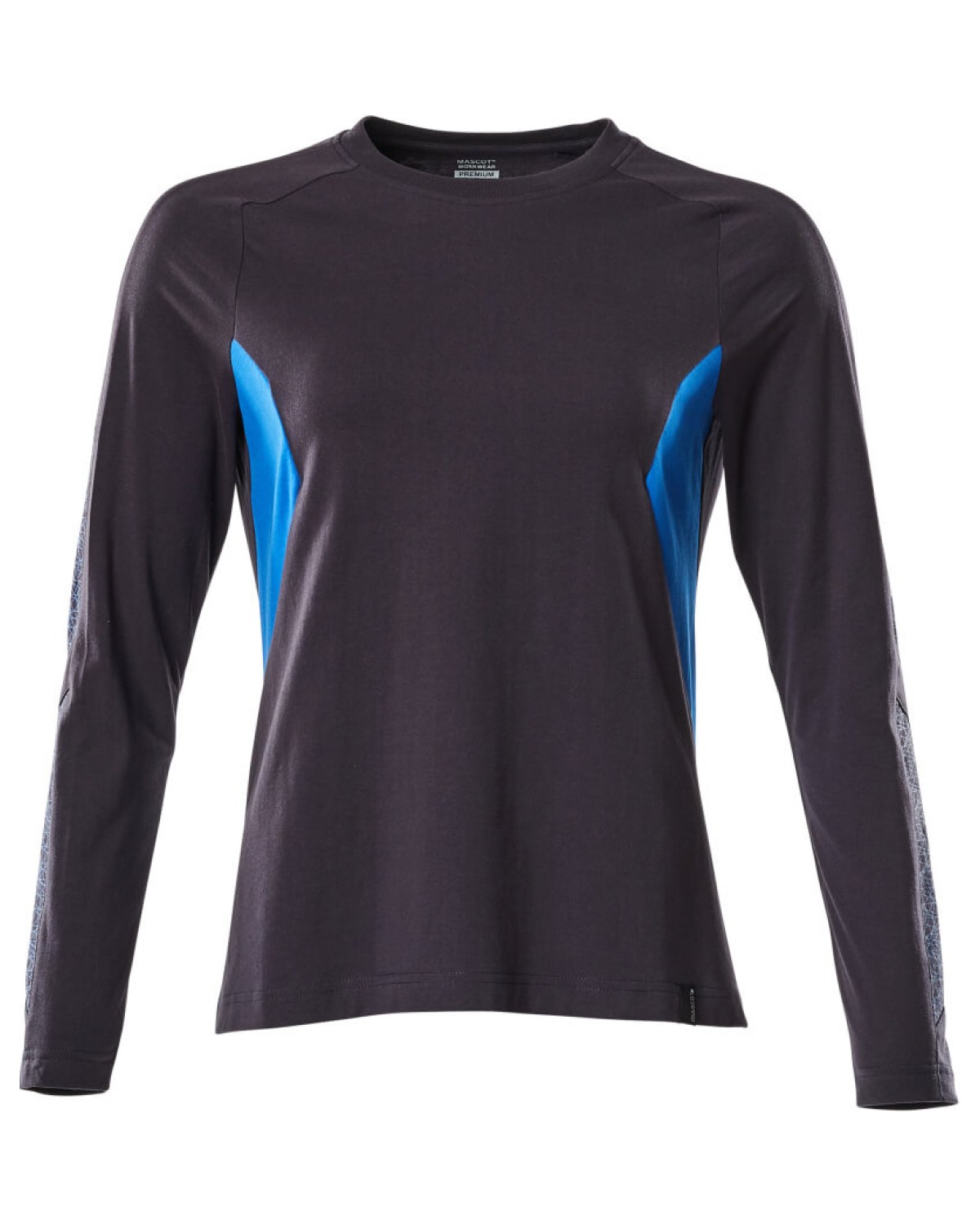 MASCOT Accelerate Langarmshirt (Damen) in Schwarzblau/Azurblau – Vorderansicht