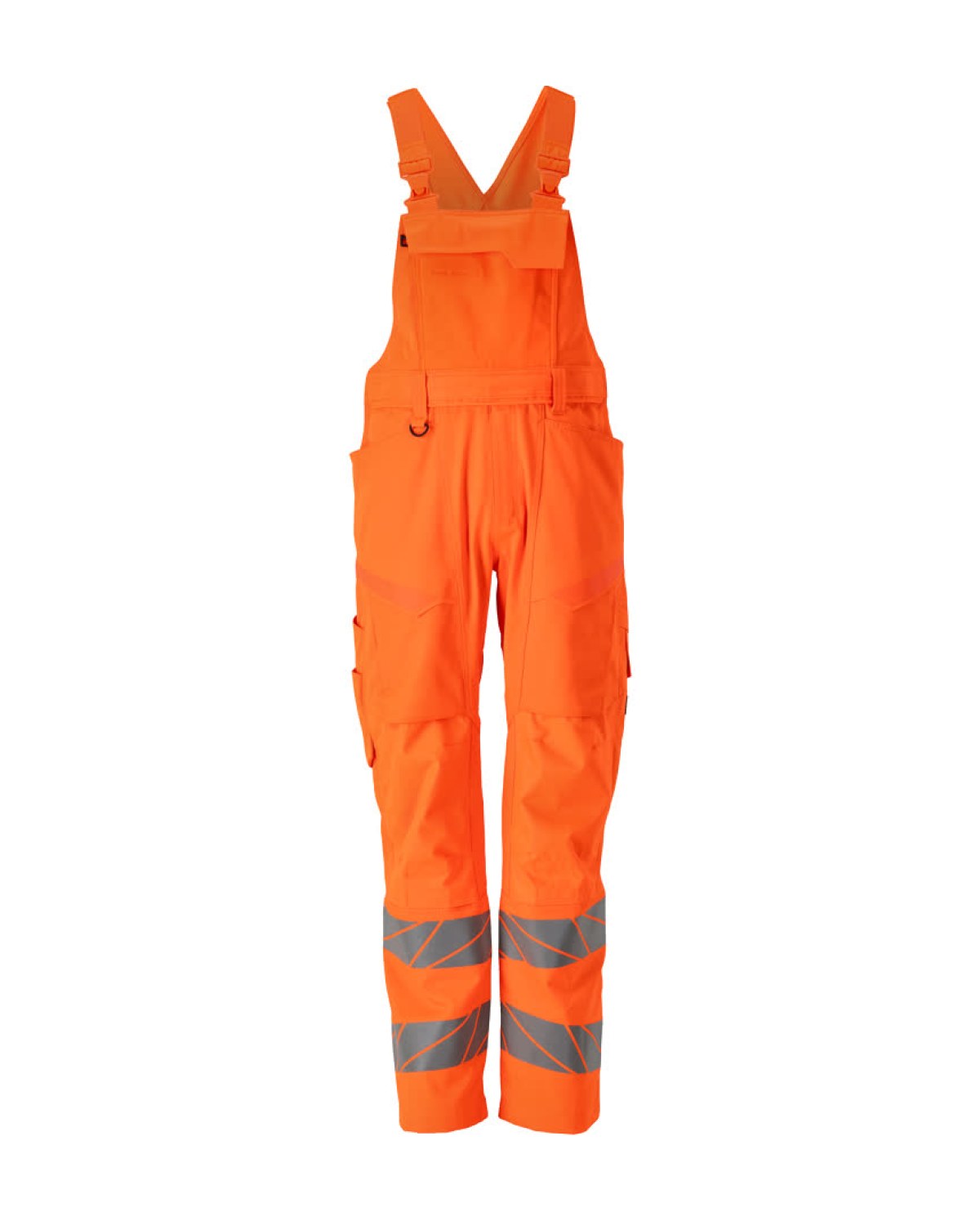 MASCOT Accelerate Safe Latzhose mit Knietaschen in Hi-Vis Orange – Vorderansicht